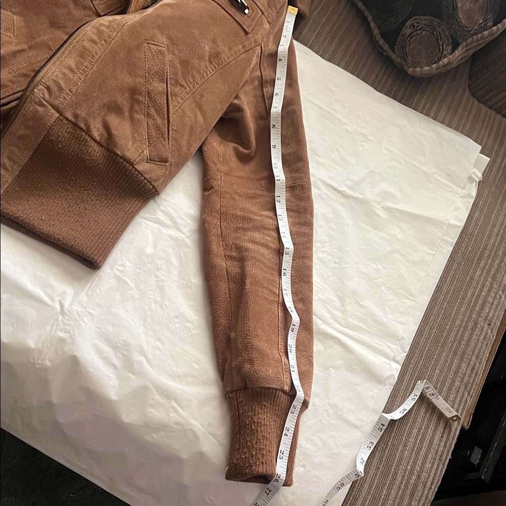 Brown Suede Women's Jacket - Picture 17 of 17